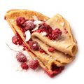 Plaza Crêpes mit Himbeeren, weisse Schockolade